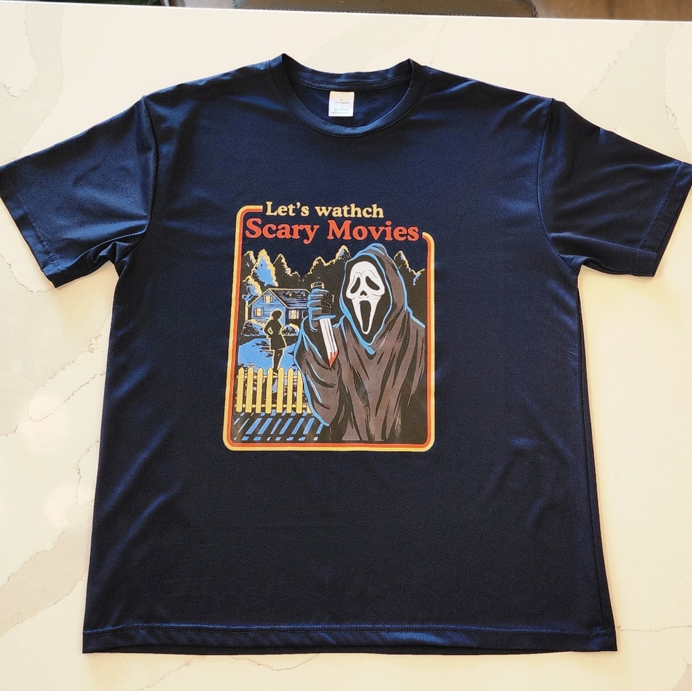 Let's Watch Scary Movies Graphic T-Shirt